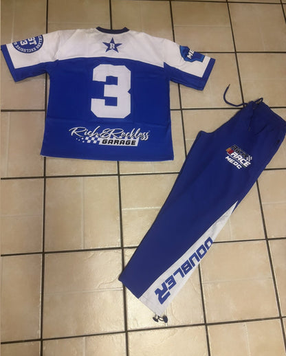 Blue & White racer jersey