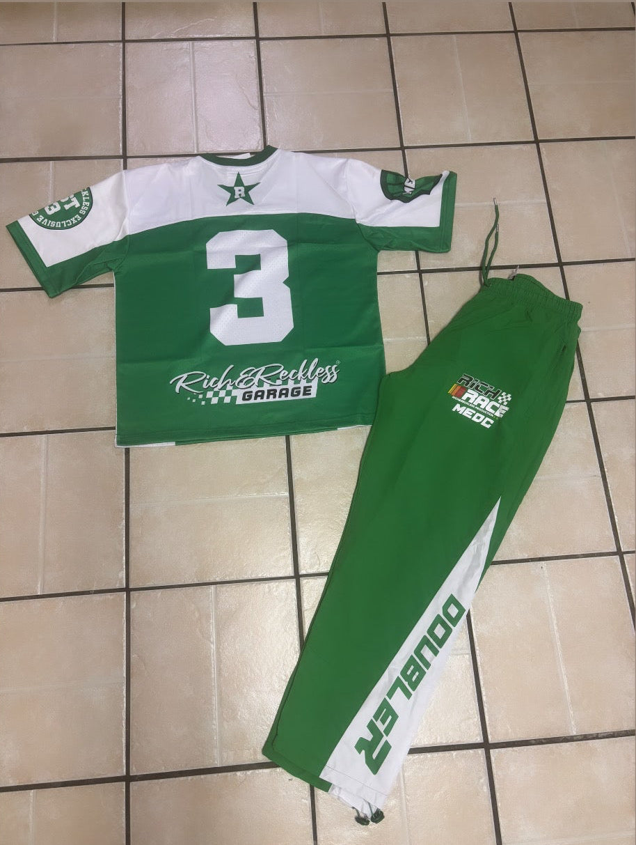 Green & White Racer Jersey