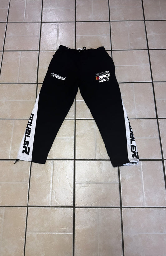 Black & white windbreaker pants